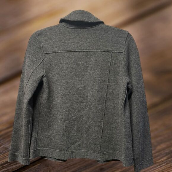 EILEEN FISHER Gray Merino Wool Jacket Sz XS - Picture 3 of 5